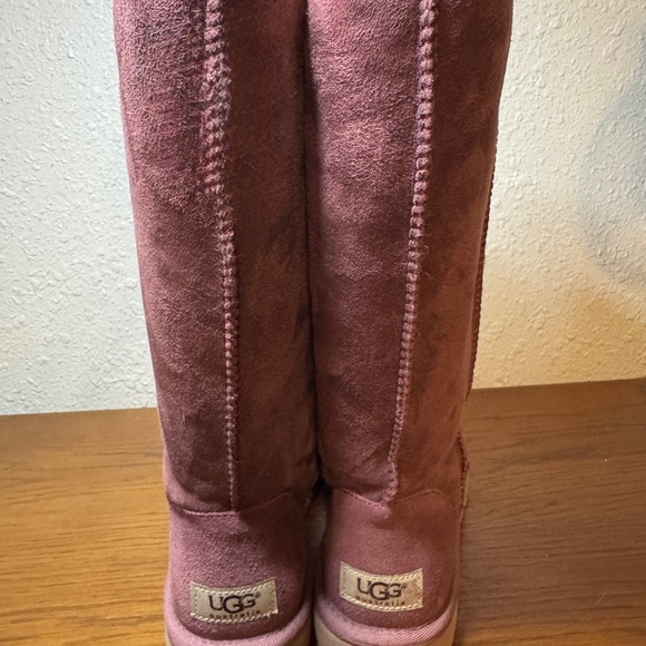 Rare! OG UGG Mink Purple pure Wool Suede Boots Australia Classic Tall - Picture 6 of 10